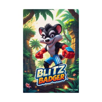 Blitz Badger Matte Poster